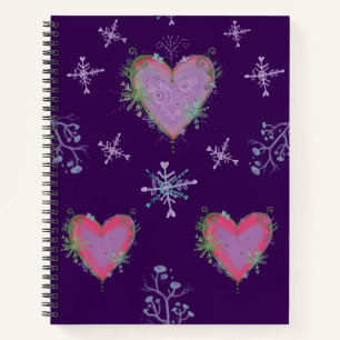 Schneeflocken-Weihnachten Notizblock