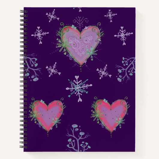 Schneeflocken-Weihnachten Notizblock (Vorderseite)