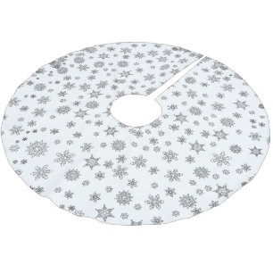 Schneeflocken Weihnachten Polyester Weihnachtsbaumdecke