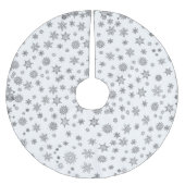 Schneeflocken Weihnachten Polyester Weihnachtsbaumdecke (Vorderseite)