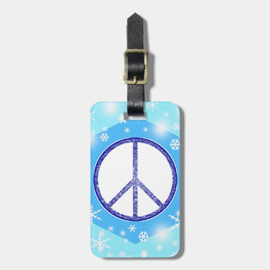 Schneeflocken Weihnachten Schöne Niedliche Winterr Gepäckanhänger (Vorderseite vertikal)