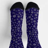 Schneeflocken Weihnachten Socken (Oben)