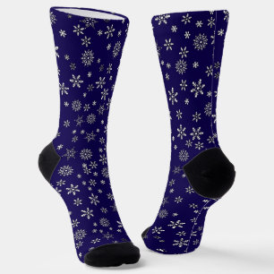 Schneeflocken Weihnachten Socken