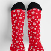 Schneeflocken Weihnachten Socken (Oben)