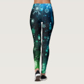 Schneeflocken Weihnachten/Winter Leggings (Rückseite)
