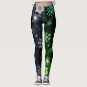 Schneeflocken Weihnachten/Winter Leggings (Vorderseite)