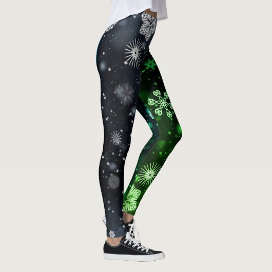 Schneeflocken Weihnachten/Winter Leggings (Rechts)