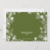 Schneeflocken Weihnachts-Foto Feiertagskarte (Rückseite)