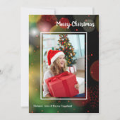 Schneeflocken Weihnachts-Foto Feiertagskarte (Vorderseite)