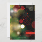 Schneeflocken Weihnachts-Foto Feiertagskarte (Rückseite)