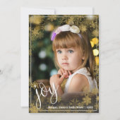 Schneeflocken Weihnachts-Foto Feiertagskarte (Vorderseite)