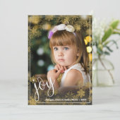 Schneeflocken Weihnachts-Foto Feiertagskarte (Stehend Vorderseite)