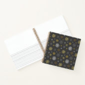 Schneeflocken Weihnachts Muster Spiral Notebook Notizblock (Innenseite)