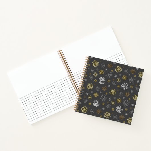 Schneeflocken Weihnachts Muster Spiral Notebook Notizblock (Innenseite)