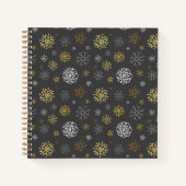 Schneeflocken Weihnachts Muster Spiral Notebook Notizblock (Vorderseite)