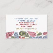 Schneeflocken, Weihnachts-Party Einladung (Rückseite)