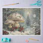 Schneeflocken Weihnachts-Pilze Seidenpapier (Basteln)