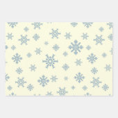 Schneeflocken Weihnachts-Set von 3 Geschenkpapier Set (Vorderseite 2)