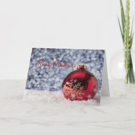 Schneeflocken, Weihnachtsball Gruß Feiertagskarte