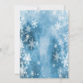 Schneeflocken, Weihnachtsbälle Unternehmen Party Einladung (Rückseite)