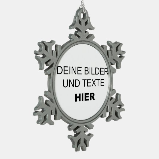 Schneeflocken Weihnachtsbaum-Anhänger gestalten Schneeflocken Zinn-Ornament (Links)