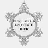 Schneeflocken Weihnachtsbaum-Anhänger gestalten Schneeflocken Zinn-Ornament (Vorderseite)