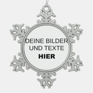 Schneeflocken Weihnachtsbaum-Anhänger gestalten Schneeflocken Zinn-Ornament