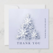 Schneeflocken Weihnachtsbaum Firmenfeiertag Dankeskarte (Vorderseite)