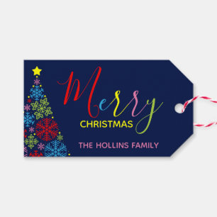 Schneeflocken Weihnachtsbaum-Geschenk-Tags Geschenkanhänger