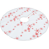 Schneeflocken Weihnachtsbaumrock Polyester Weihnachtsbaumdecke (Schrägansicht)