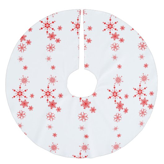 Schneeflocken Weihnachtsbaumrock Polyester Weihnachtsbaumdecke (Vorderseite)