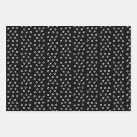 Schneeflocken Weihnachtsblätter Wrapping Paper Pin Geschenkpapier Set (Vorderseite 3)