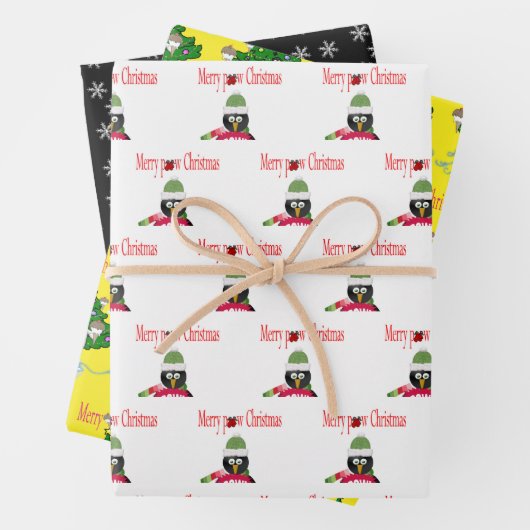 Schneeflocken Weihnachtsblätter Wrapping Paper Pin Geschenkpapier Set (Beispiel)