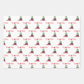 Schneeflocken Weihnachtsblätter Wrapping Paper Pin Geschenkpapier Set (Vorderseite)