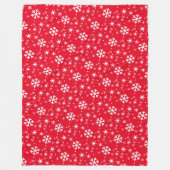 Schneeflocken Weihnachtsdecke Fleecedecke (Vorderseite)