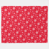 Schneeflocken Weihnachtsdecke Fleecedecke (Vorderseite (Horizontal))