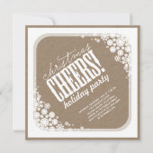 Schneeflocken Weihnachtsfeier einladen Einladung (Vorderseite)