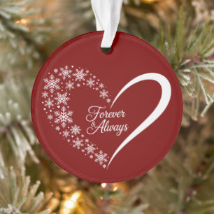 Schneeflocken-Weihnachtsfeier-Schnee-Flocke-Herz Ornament