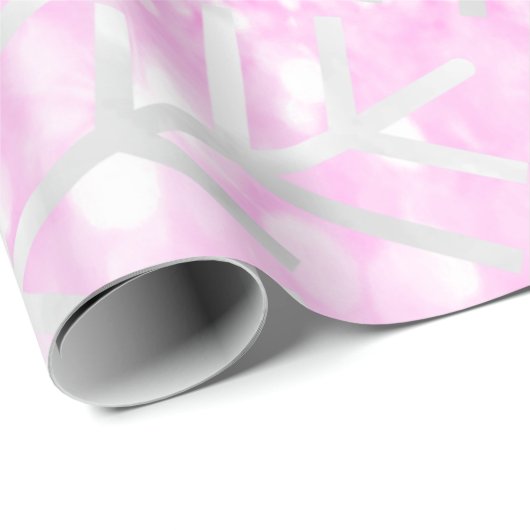Schneeflocken Weihnachtsfeiertag Rosa Orchid Glitz Geschenkpapier (Rolleneckpunkt)