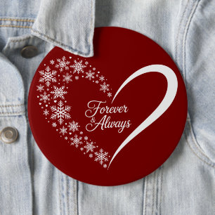 Schneeflocken-Weihnachtsfeiertag Schnee Flocke Her Button