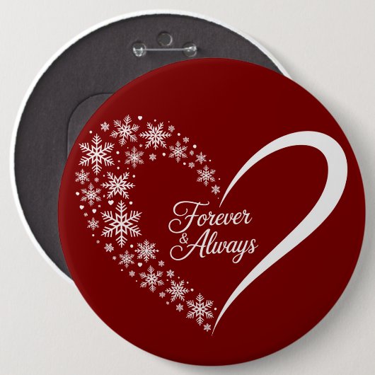 Schneeflocken Weihnachtsfeiertag Schneeflocken Her Button (Vorne & Hinten)