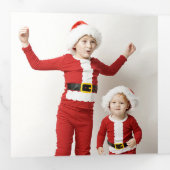 Schneeflocken Weihnachtsfeiertag Trifold Fotokarte Dreifach Gefaltete Urlaubskarte (Innen Erste Seite)