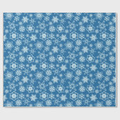 Schneeflocken Weihnachtsgeschenk Wrap Geschenkpapier (Flach)
