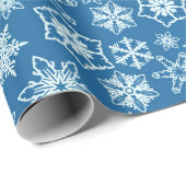 Schneeflocken Weihnachtsgeschenk Wrap Geschenkpapier (Rolleneckpunkt)
