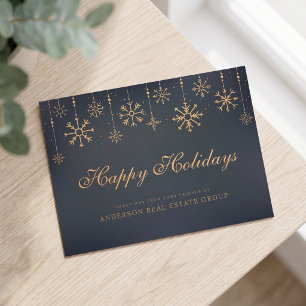 Schneeflocken Weihnachtsgrüße Postkarte