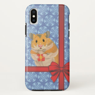 Schneeflocken Weihnachtshamster iPhone X Hülle