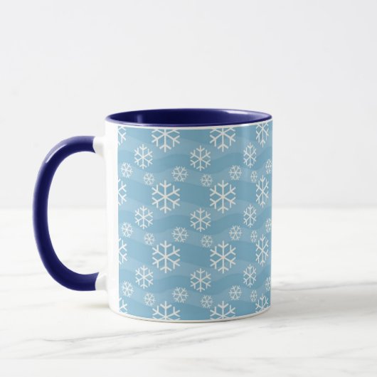 Schneeflocken Weihnachtskaffee Tasse (Links)