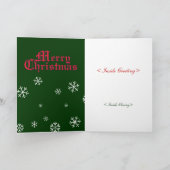 Schneeflocken Weihnachtskarte Feiertagskarte (Innenseite)