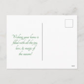 Schneeflocken Weihnachtskekse Feiertagspostkarte (Rückseite)