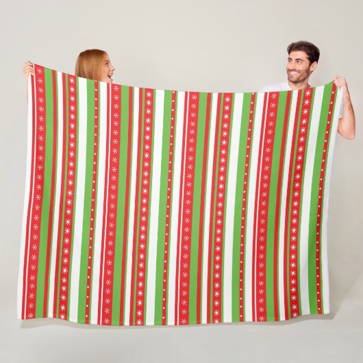 Schneeflocken Weihnachtslinien Muster Fleece Decke (Beispiel)